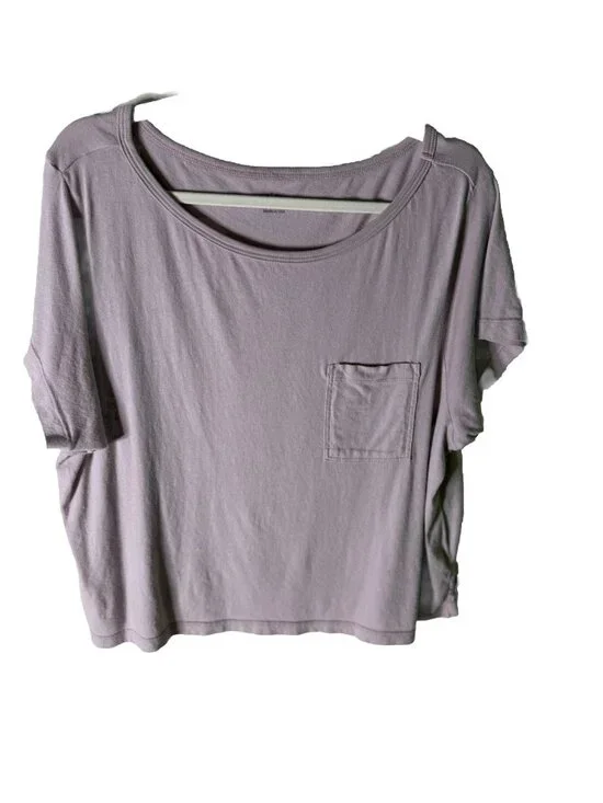 Johnny Was Calme Lavender Boxy Pocket Tee Size XL NEW - Picture 4 of 4